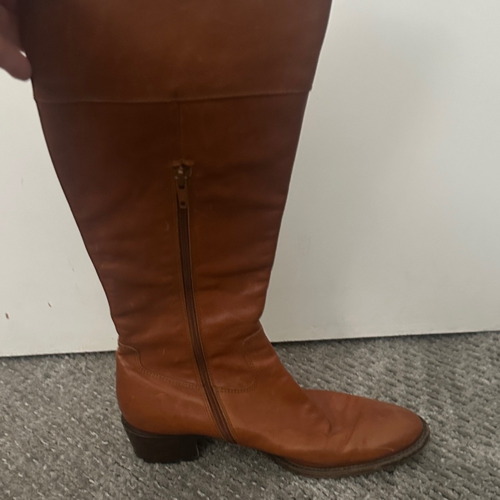 A. Soliani Italian Brown Leather Knee-High Boston 8.5 m - Picture 2 of 5